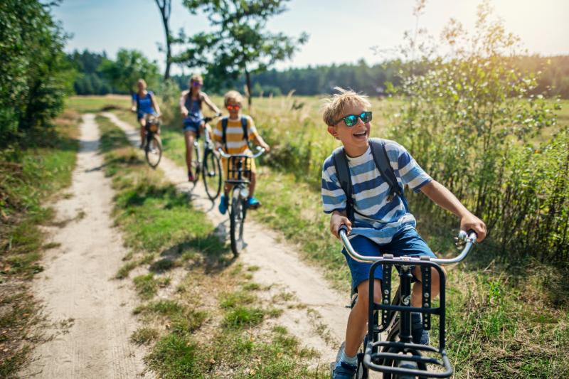 kids bike on the trail